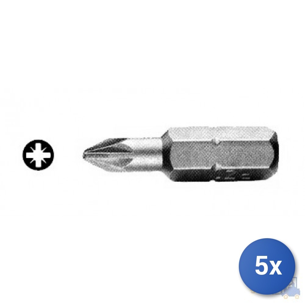 Set Inserti Pozidriv PZ2 PZ3 a Croce - 10 Punte Alta Resistenza per Trapano
