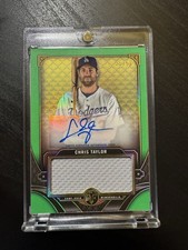 2022 Topps Triple Threads - Chris Taylor Jumbo Patch Auto Green /50 #ASJR-CT