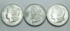 MIXED DATE GEM BU+++ MORGAN DOLLAR LOT OF THREE COINS TOTAL! STUNNING! NR #K2842