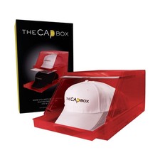 The CapBox 2.0 2 Pack Red Hat Organizer for Baseball Caps, Stackable Slidin...