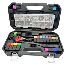 16-Inch with17 Metric and SAE Mandrels, 256Pcs Assorted Rivet Nut Tool Kit
