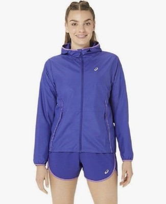 Asics Damen Icon Light Packable Jacket Jacke Large Eggplant Blau Lila