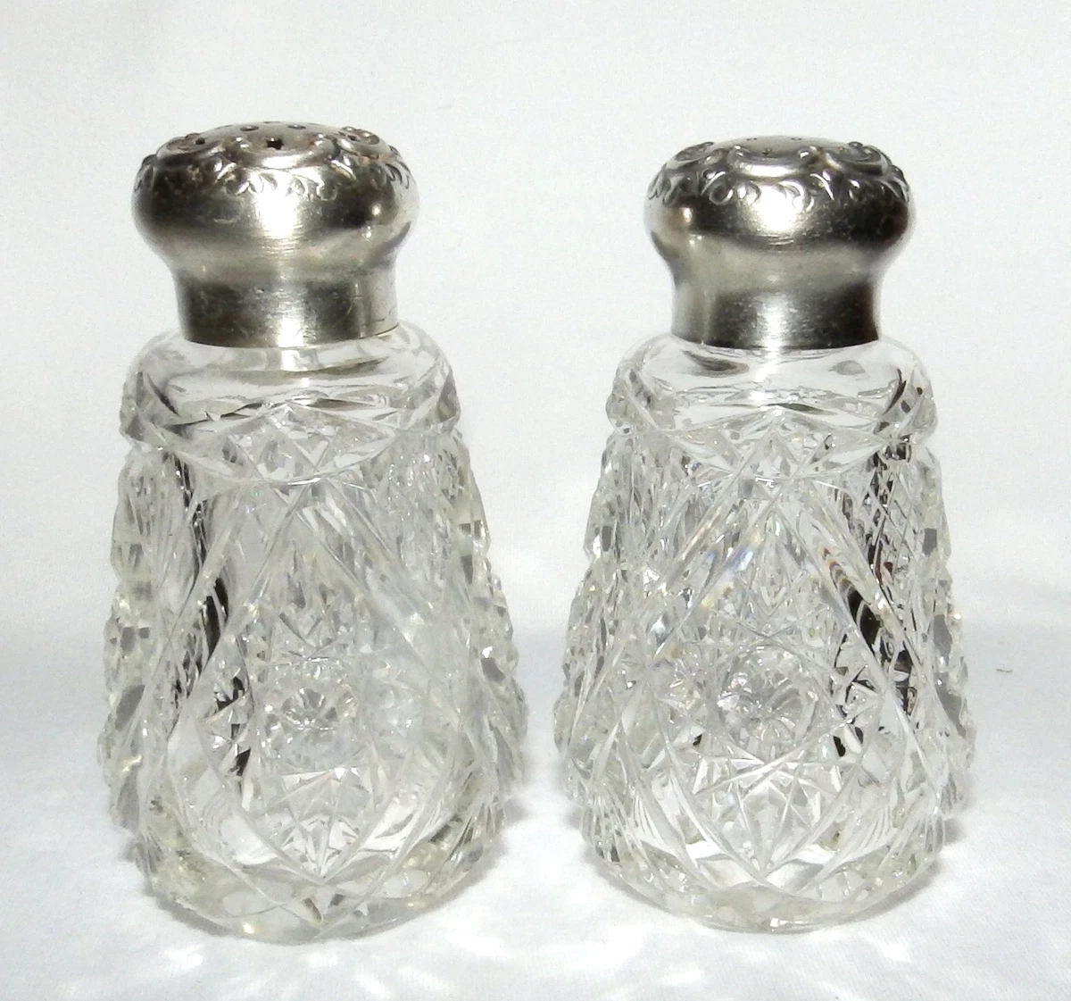 Glass Salt & Pepper Shakers Collectible Clear 1900-1919 Time