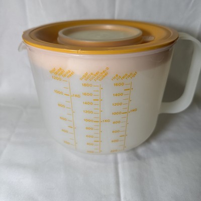 Tupperware Mix-N-Store Jug Orange Rim 2L Capacity Rare Color