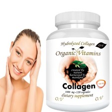 Hydrolyzed Collagen with Vitamin C   Skin, Hair, Nails  Joint Care - 120 Caps
