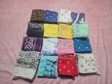 Bundle Of 20 Variety Of Colors Cotton Bandana scarves 12x12