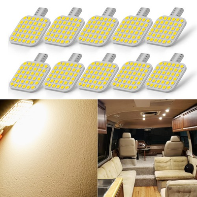#ad 10PCS 921 Interior Light Bulbs for RV Super Bright 36 SMD Warm White T10 922... $22.79