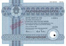 Aluminiumwerk AG Unna 1986 Daimler AMAG Wien Air Bus A 380 Austria Metall 50 DM