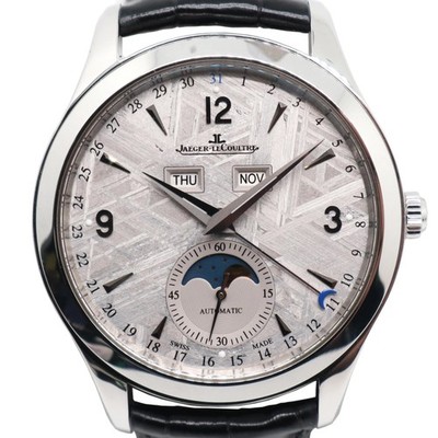 2016 Mint Jaeger Lecoultre Q1558421 Master Calendar 39mm Steel Meteorite Watch