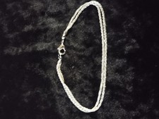 8 1/2" sterling silver double rope anklet