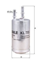 Kraftstofffilter Mahle KL 705 Leitungsfilter FüR Volvo 156 526 S60 XC60 135 XC70