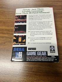 Lemmings Sega Game Gear Box Only No Game
