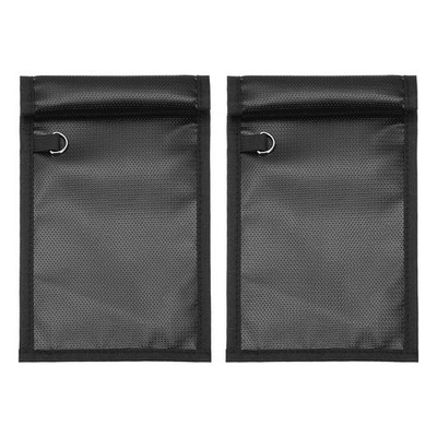 2 Pcs Faraday Bags, 10.4 x 4.8 Inch Phone Fob Protector Faraday Bags, Black