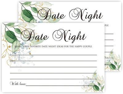 Date Night Ideas Cards, Perfect for the Bride and Groom, Husband, Wife, Boyfrien