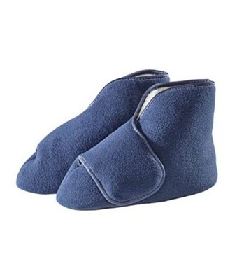 Silverts Adaptive Diabetic Slippers for Swollen Feet, Wide Non Slip Medium Navy