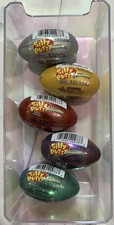 5 Metallic Silly Putty Lot Bundle - 1 each Red Gold Green Purple Silver New