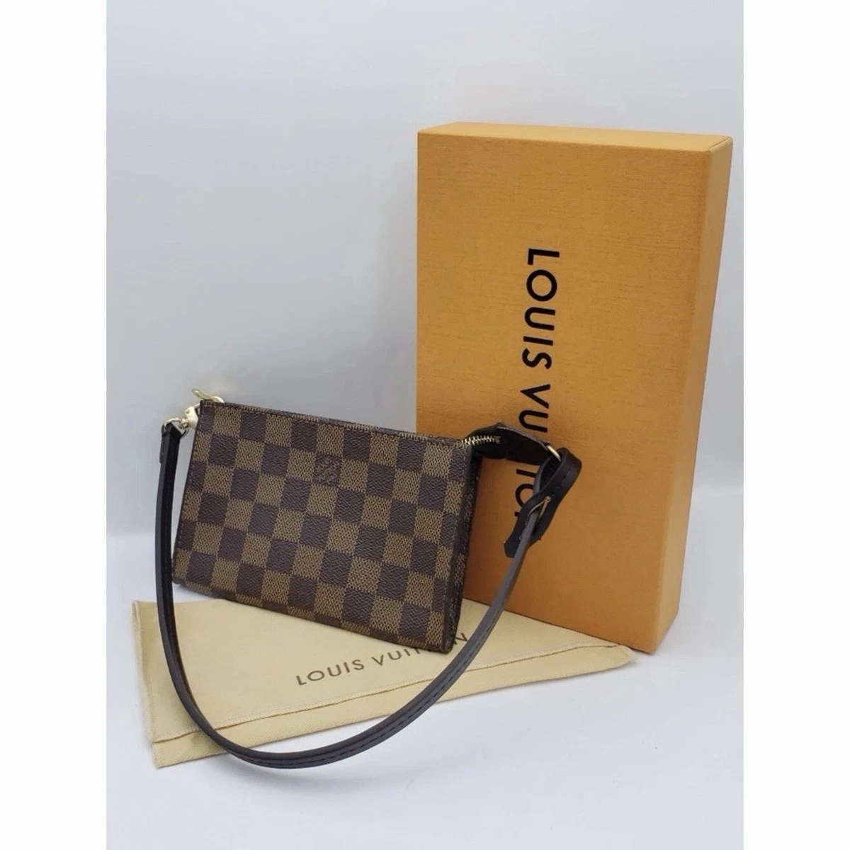 バッグ Louis Vuitton Damier Ebene Leather Exterior Clutch Bags & Handbags