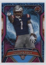 2024 Resurgence Sky Blue & Pink Shock Refractor Ja'Lynn Polk #165 Rookie RC 12k8