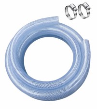 High Pressure Braided Clear Flexible Industrial PVC Tubing 3/4ID-10FT, Heavy Dut