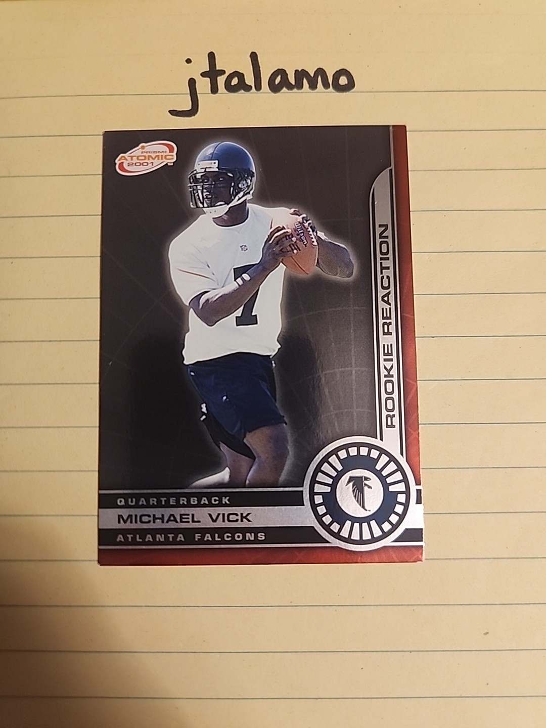 Michael Vick Pacific Prism Atomic Rookie Reaction #1 Base