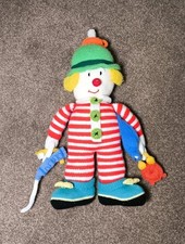 Large Jean Greenhowe 33” Hand Knitted Clown Plush Gift Bed Time My Fortywinks