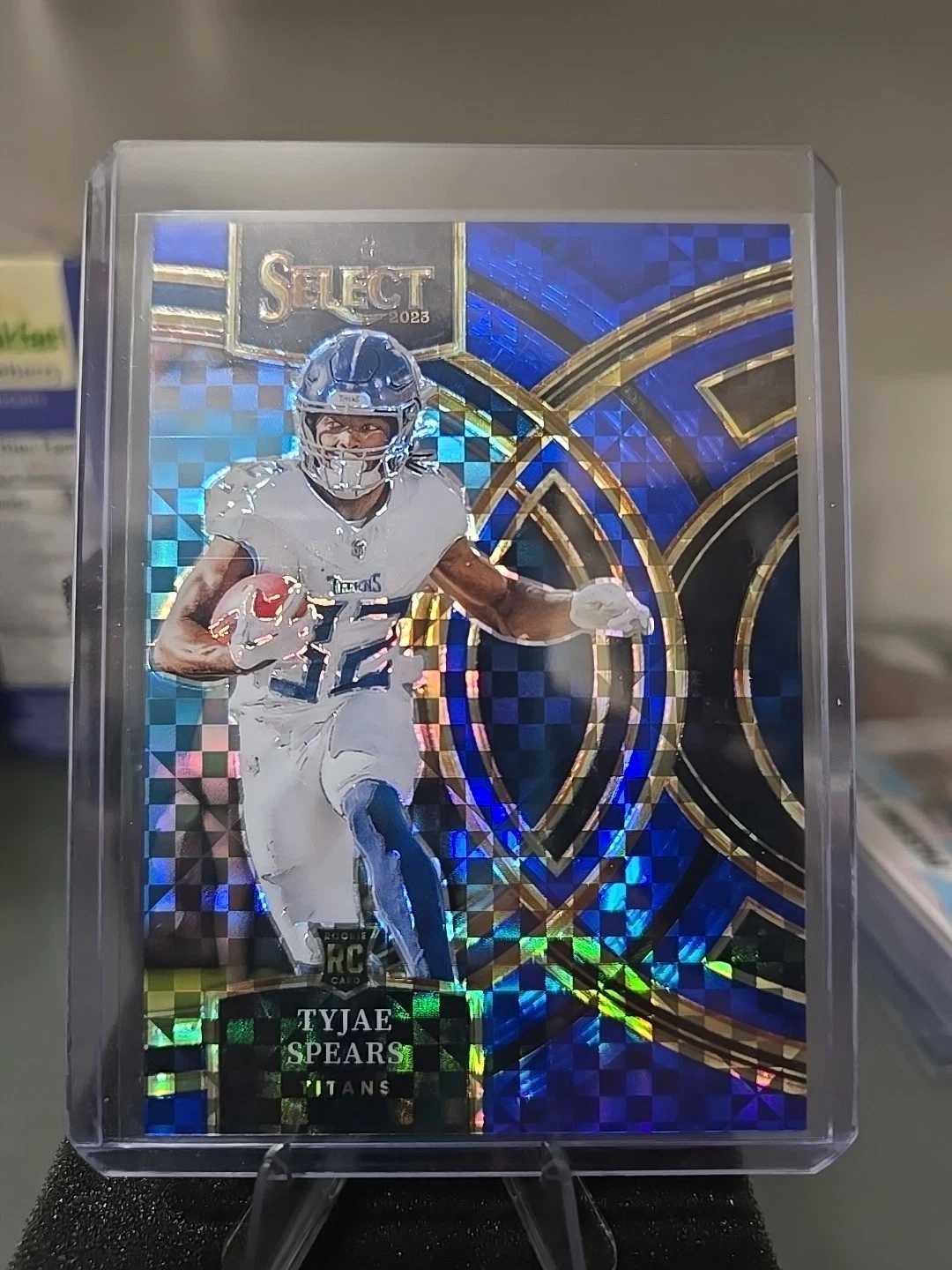 2023 Panini Select - Premier Level Tyjae Spears #172 Blue Prizm /149 (RC)