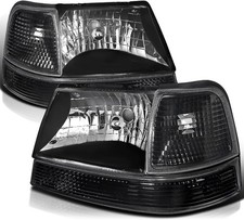 Black Headlights  Corner Lights Compatible with 1998-2000 Ford Ranger, L R Pair