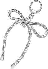 Bow Keychain Rhinestone Bow Key Chains Women Cute Ribbon Bowknot Pendant Bag Cha
