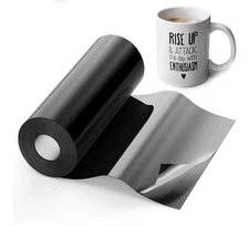 Black Permanent Vinyl for Cricut Cutting Machine, 12" x 40 FT Black Adhesive