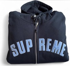 Supreme Mens Full Zip Hooded Hoodie XL Waffle...