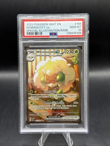 2025 Pokemon Whimsicott ex White Flare SIR Holo 165/086 PSA 10