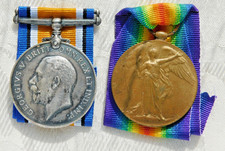 WW1 WORLD WAR ONE NORFOLK REGIMENT MEDAL PAIR - READ