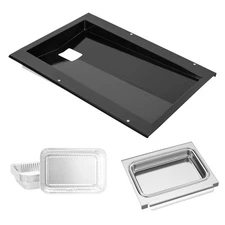 LS'BABQ 69804 Grease Tray with 67047 Catch Pan and 10-Pcs Aluminum Foil Liner...