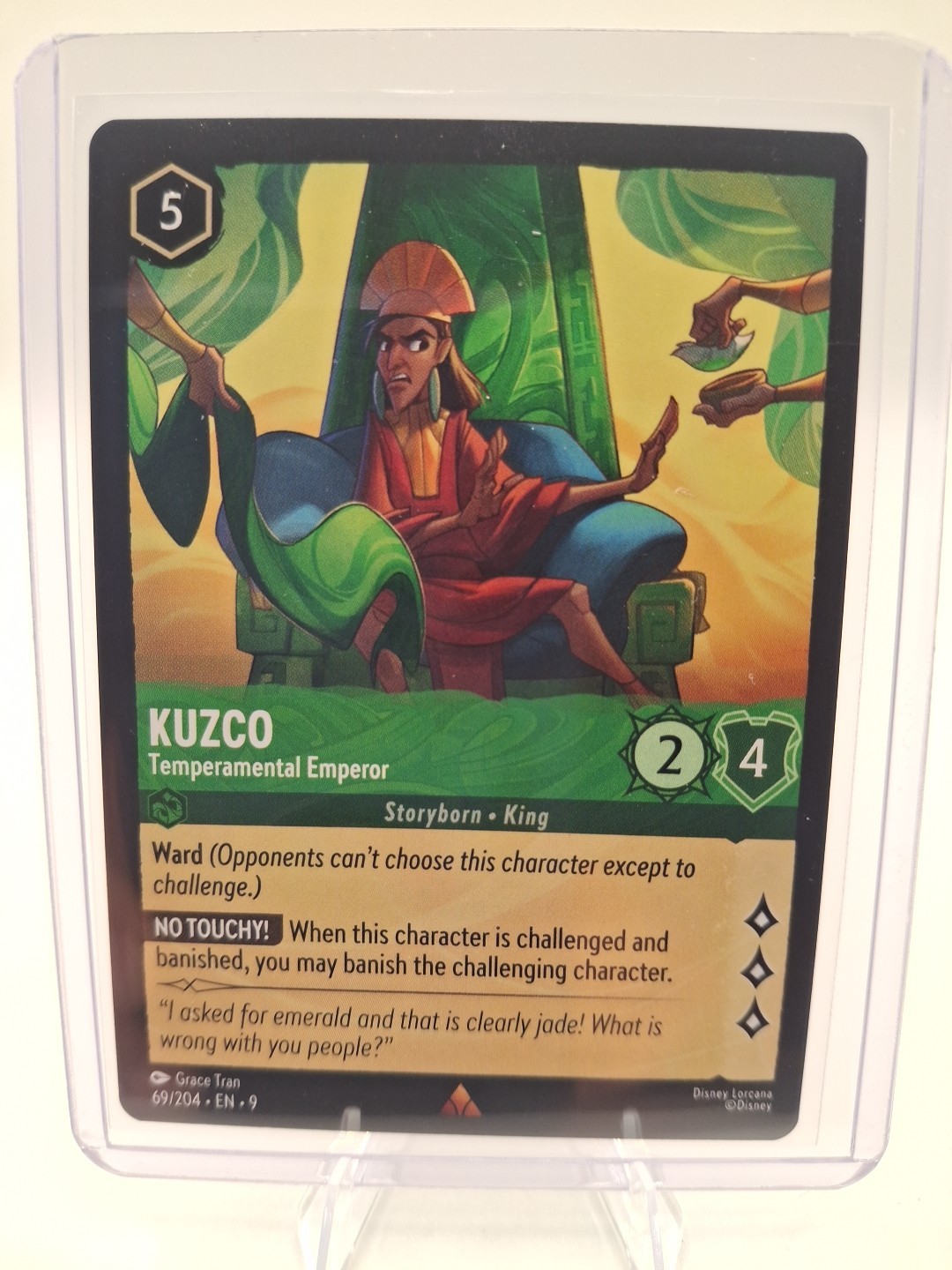 Disney Lorcana Fabled Kuzco Temperamental Emperor 69/204 NM Rare