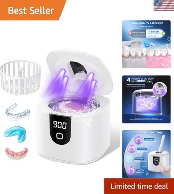 45Khz Ultrasonic Retainer Denture Cleaner Machine, Fast Cleaning for Aligners, M
