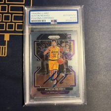 Austin Reaves Signed Autograph 2021-22 Prizm #165 Lakers Rookie Year PSA/DNA