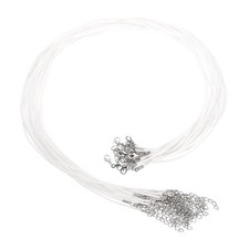 20Pcs Waxed Necklace Cord Bulk Dia 24" Necklace String Rope with 1.5mm White