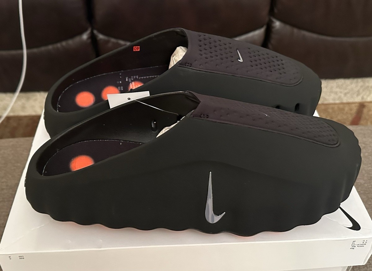 Deadstock Nike Mind 001 Slide Black Chrome Pregame Mules Size 13