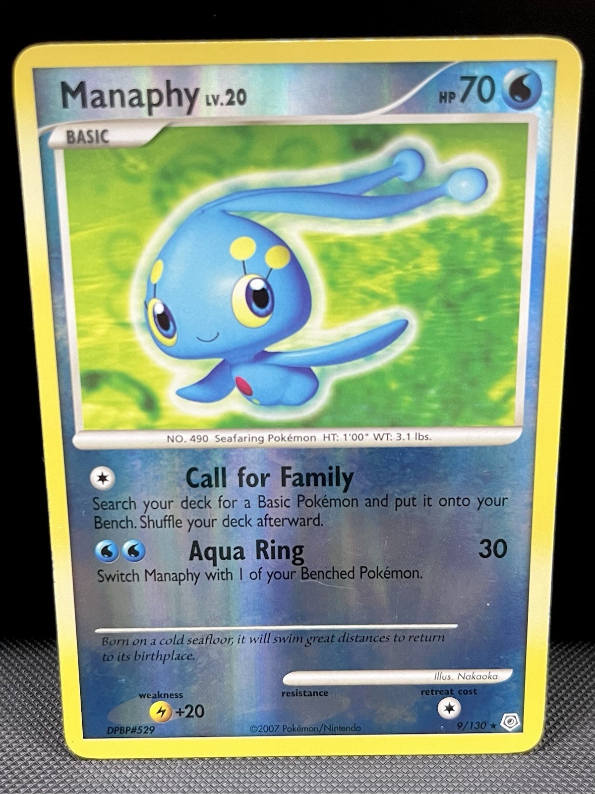 Pokémon TCG Manaphy Diamond & Pearl 9/130 Promo Reverse Holo LP