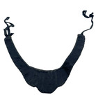 RARE Antique Edwardian Black Velvet Floral Necklace Handmade Applique, c 1900 — photo 3