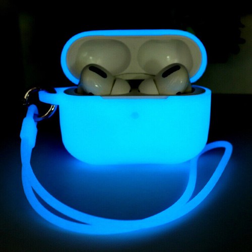 Custodia protettiva in silicone luminoso per Apple AirPods Pro 2a generazione 3 con cinturino - Foto 3 di 16