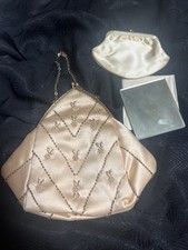 Antique Magid Beaded Handbag Coin Purse & Mirror