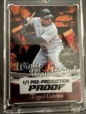 Leaf Metal Miguel Cabrera Detroit Tigers Winter Wonderland 1/1 Pre-Prod Proof