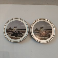 Lot of 2 Vintage 2003 Harley Davidson Official Licensed Storage Tins Motorcycle