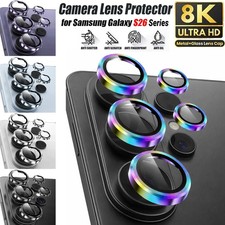 For Samsung Galaxy S26 Ultra / S26 /S26 Metal Rings Camera Lens Protector Cover