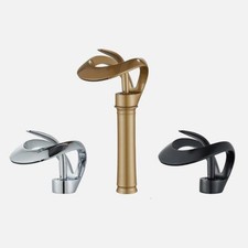Waterfall Bathroom Basin Sink Faucet Single Handle Single Hole Vessel Mixer Tap