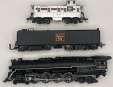 BACHMANN HO SCALE 4-8-4 STEAM LOCOMOTIVE, TENDER & CABOOSE (TESTED)