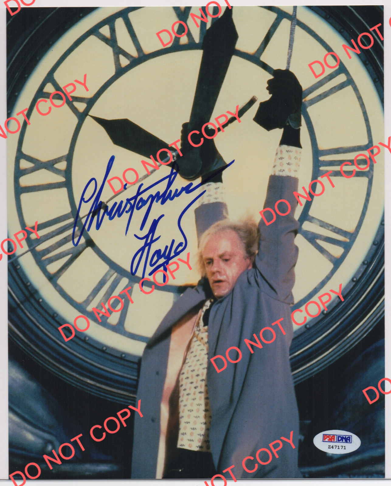 CHRISTOPHER LLOYD signed BACK TO THE FUTURE 8x10 photo AUTOGRAPH PSA DNA Fox Doc