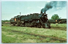 POSTCARD Grand Trunk Western Northern Locomotives 6330 6316 Battle Creek MI