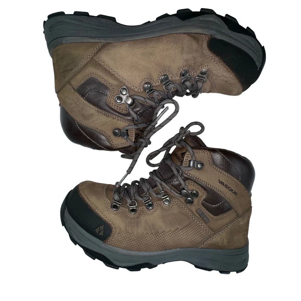 Vasque Hiking Boots Waterproof Kids Size Little Kid 4 Tan Brown Leather Lace Up - Image 4 of 4